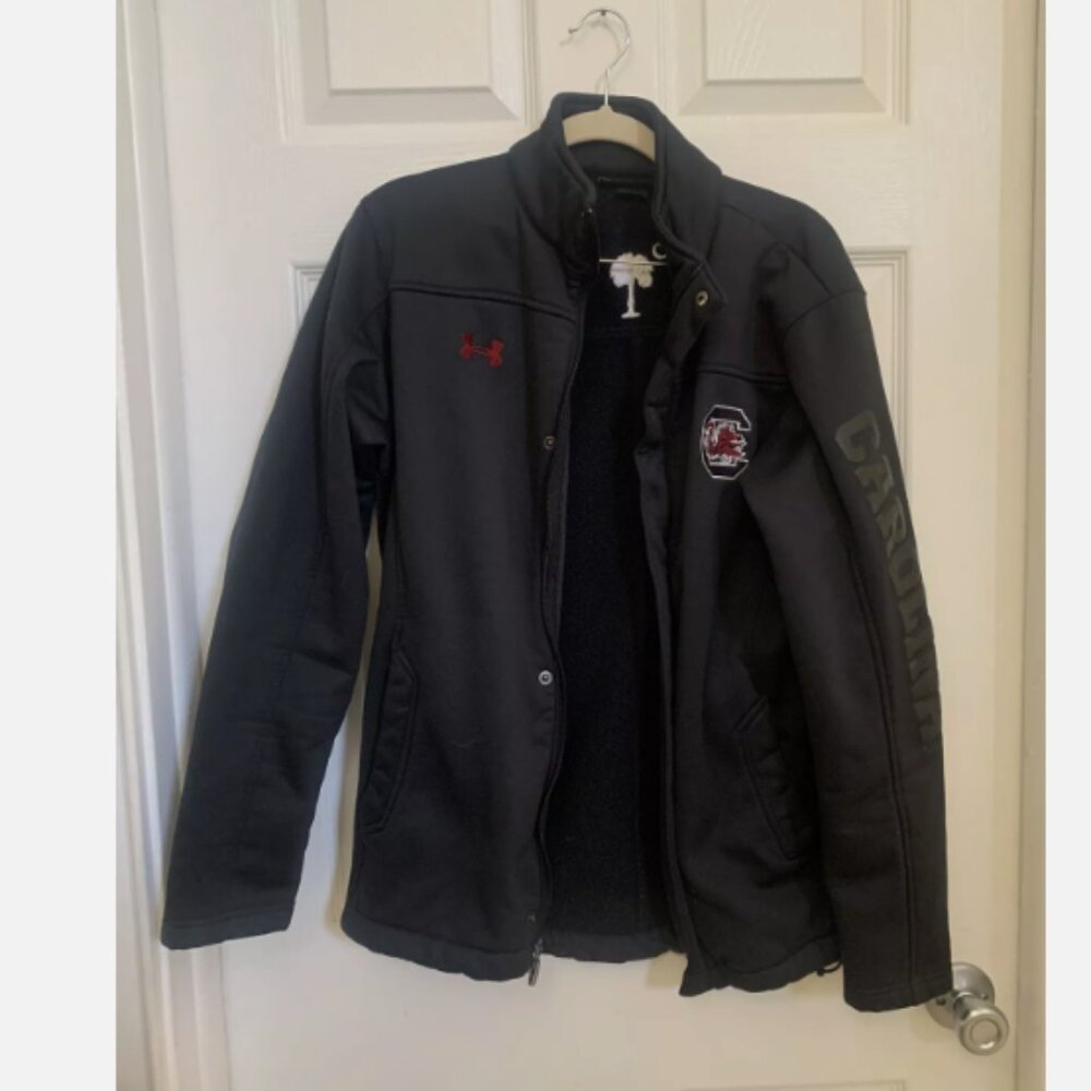 Carolina Gamecocks Full Zip Jacket Black Medium Loose